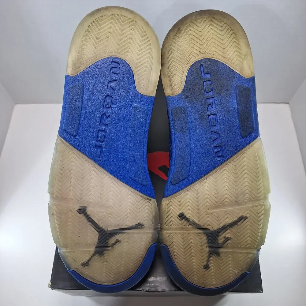 Air Jordan 5 Retro Mens 12 Blue Suede 136027-401 Basketball Shoes Sneakers